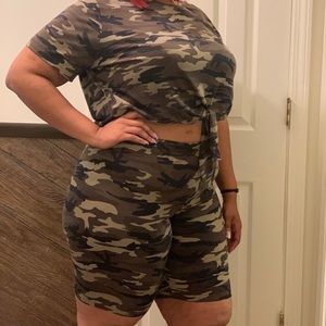 2 piece comfy camo print set
